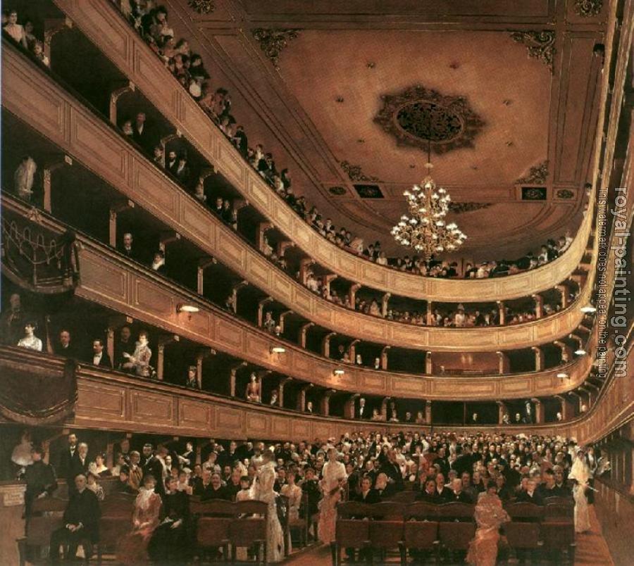 Gustav Klimt : Auditorium in the Old Burgtheater, Vienna